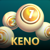 Keno numbered lottery board icon